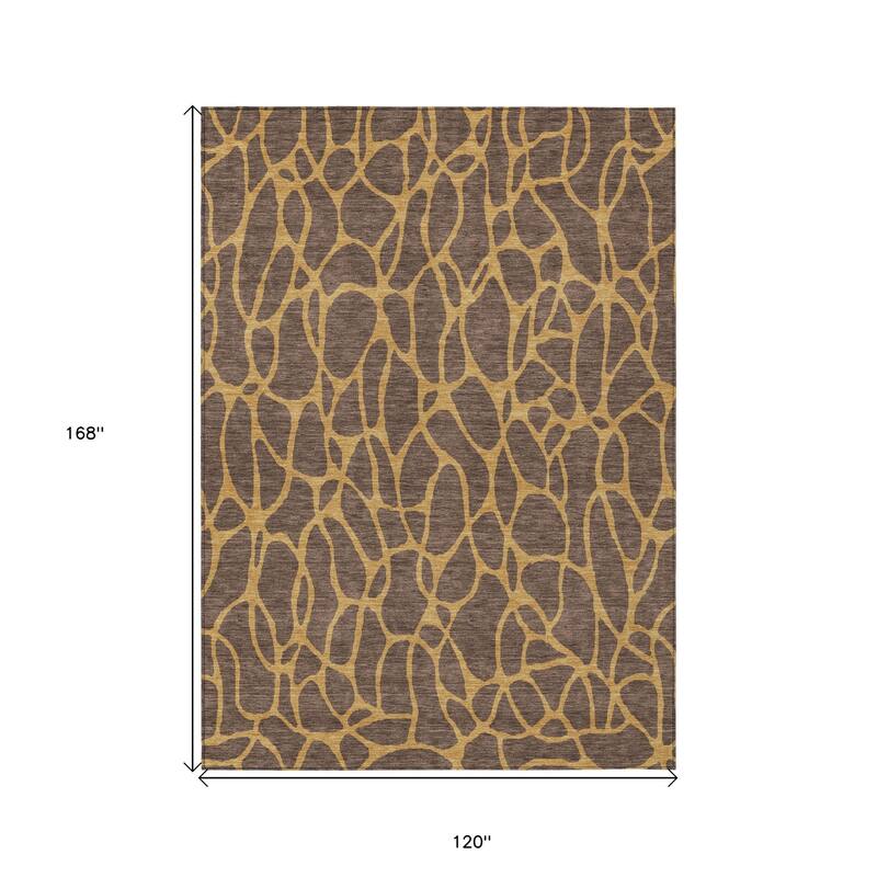 HomeRoots Geometric Transitional Rectangle Outdoor Rug