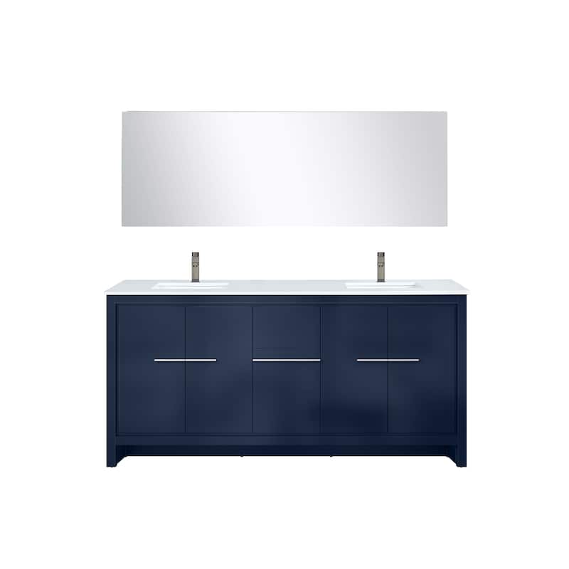 Lafarre Bath Vanity with Quartz Top, Sink, Mirror and Chrome Faucet