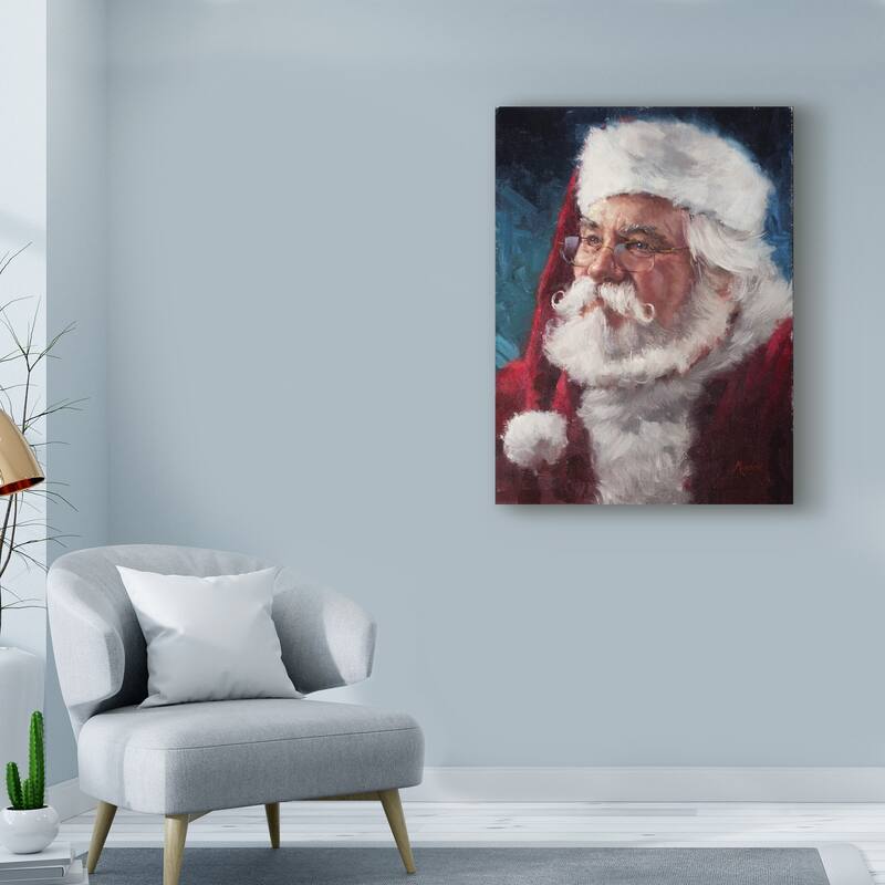 Meadowpaint 'Elderly Santa Portrait' Canvas Art