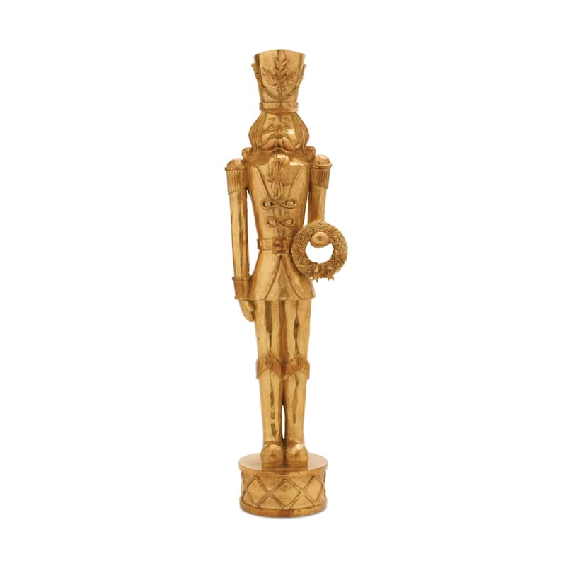 Gold Holiday Nutcracker Statue (Set of 2)