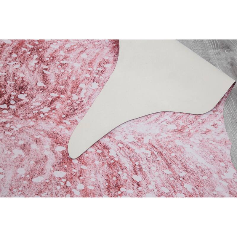 Rio Collection Faux Cowhide Printed Rug with Foil Accents