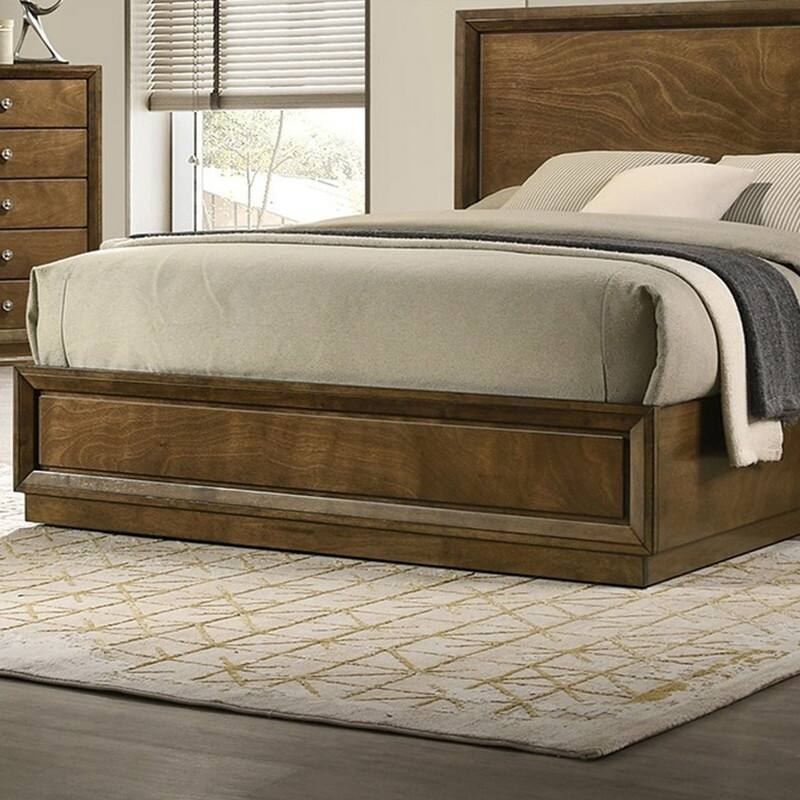 2/3-Piece Bedroom Sets Queen/Full Size Upholstered Bed w Storage/LED Nightstands Dresser/Ottoman Black/Walnut