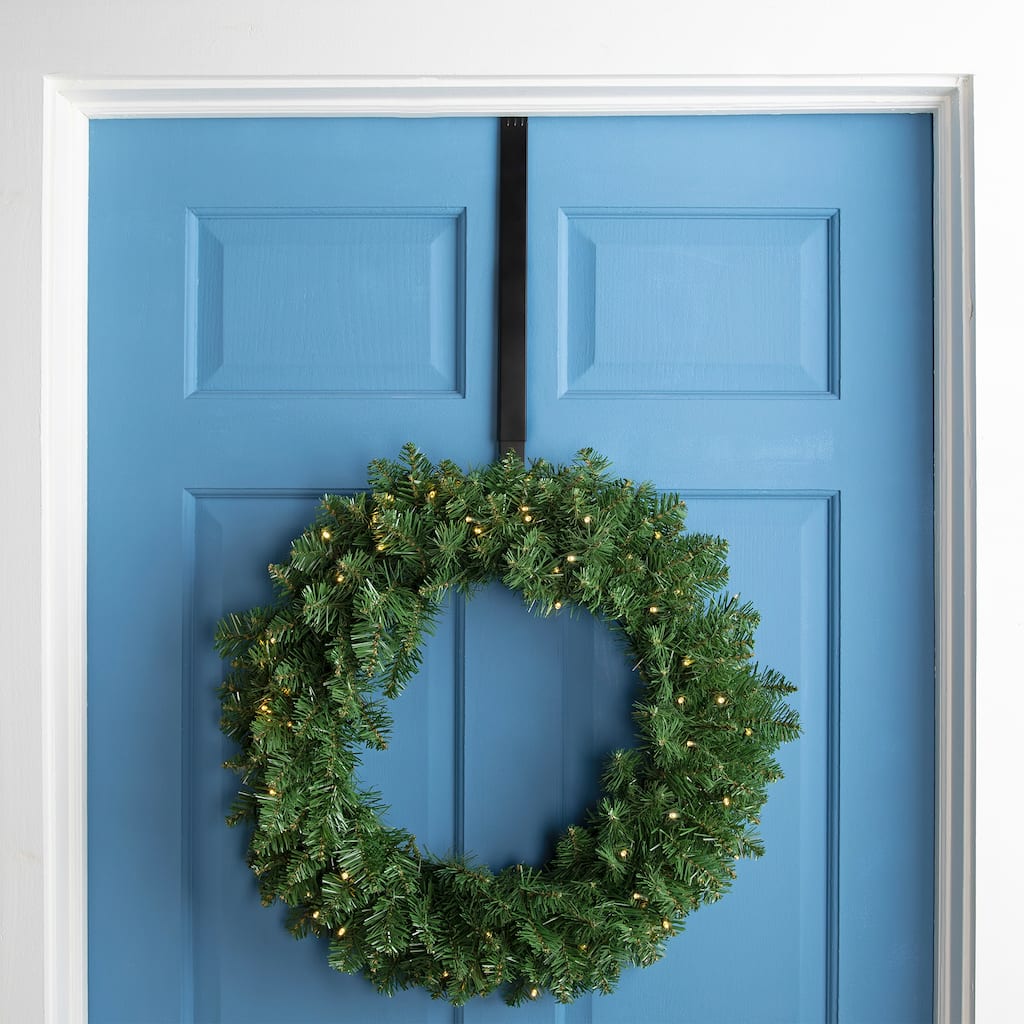 Adjustable Over the Door Metal Christmas Wreath Hanger - 15" to 25"