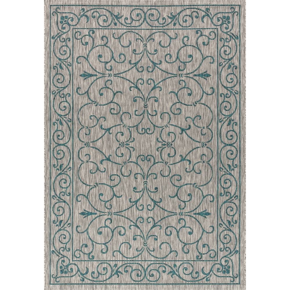 JONATHAN Y Filigree Textured Weave Indoor/Outdoor Area Rug