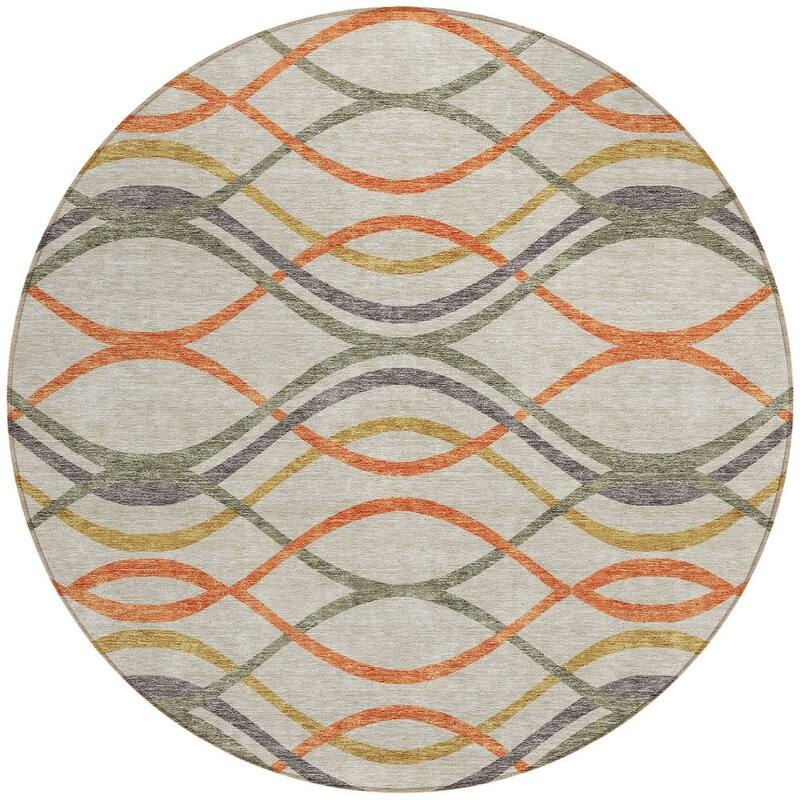 HomeRoots Abstract Transitional Rectangle Outdoor Rug