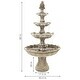 preview thumbnail 3 of 11, Sunnydaze 4-Tier Grand Courtyard Garden Water Fountain - Earth Finish - 80-Inch