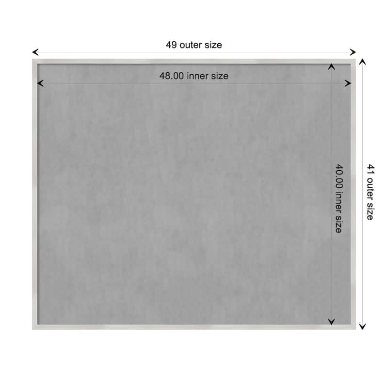 Amanti Art Svelte Silver Framed Magnetic Board - Board Size 48x40