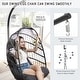 preview thumbnail 47 of 53, Oversized 1-Person Foldable Hanging Egg Chair - Wicker Swing Chair with Stand, Portable for Indoor Outdoor Patio