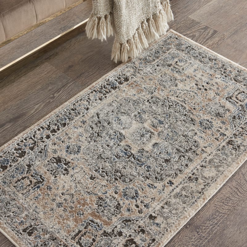 Porch & Den Traditional Bordered Medallion Area Rug