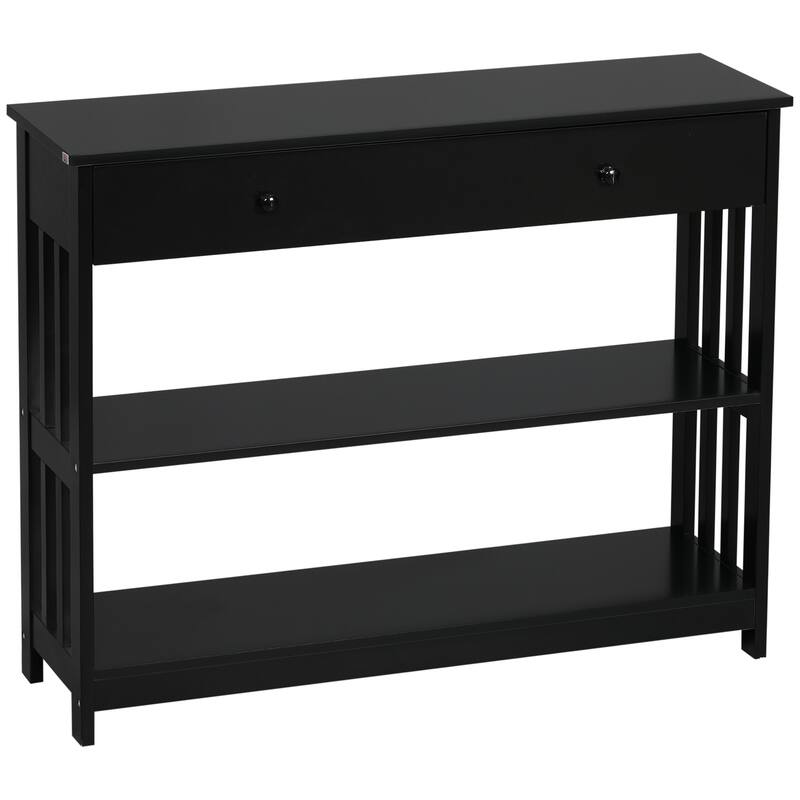 Console Hallway Table with Extra Wide Pull Out Drawer