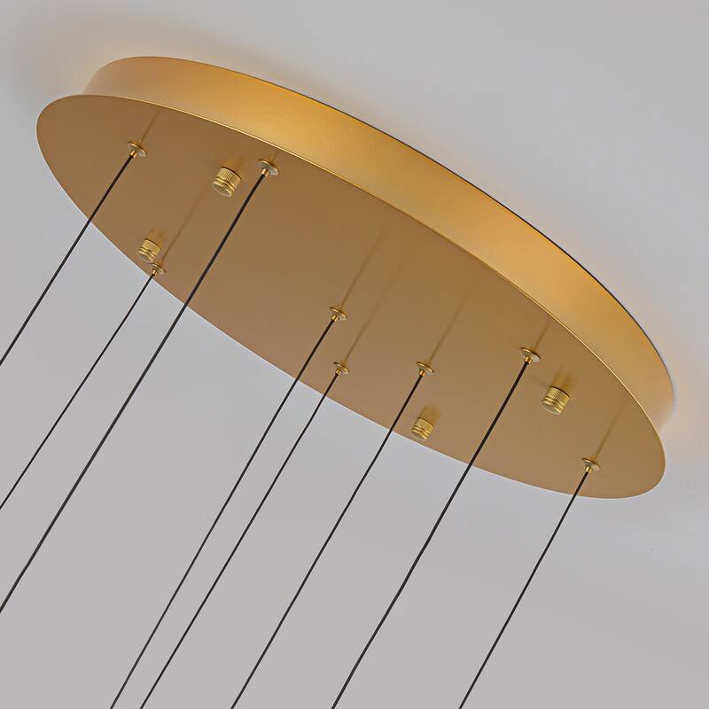 8/12/18-Light Dimmable Integrated LED Chandelier Linear Kitchen Island Light