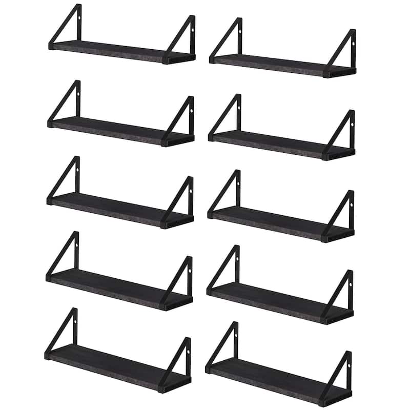 Wallniture Ponza 17"x4.5" Wood Shelves for Farmhouse Decor, Wall Bookshelves, Decorative Shelf, Custom Finish and Piece Options