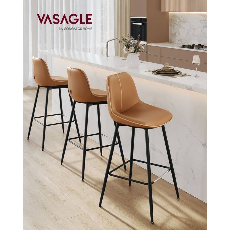 Contemporary Set of 2 Bar Stools - Stylish Seating Solution for Home