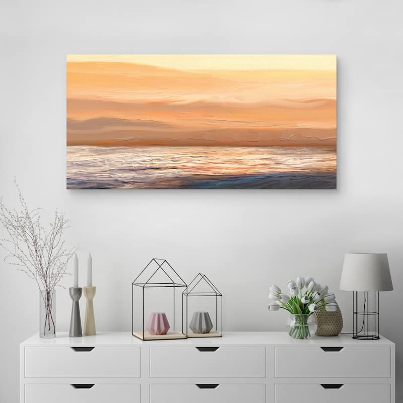 Sunset Waters by Studio Arts Canvas Art Print