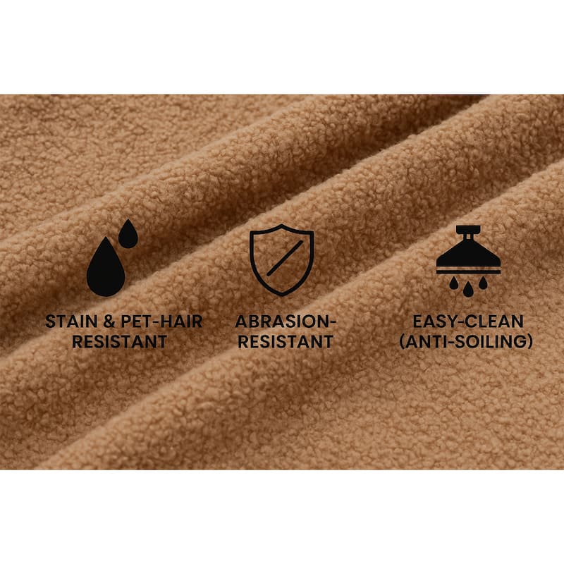 L-Shaped Modular Sectional Sofa, Full Foam Compressed Deep Seat Sofa, Upholstered Corner Sofa with 5 Throw Pillows