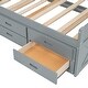 preview thumbnail 28 of 32, Versatility Bed with Storage Headboard, Outlets, Extendable Bed with Twin Trundle with 3 Storage Drawers, Twin Size