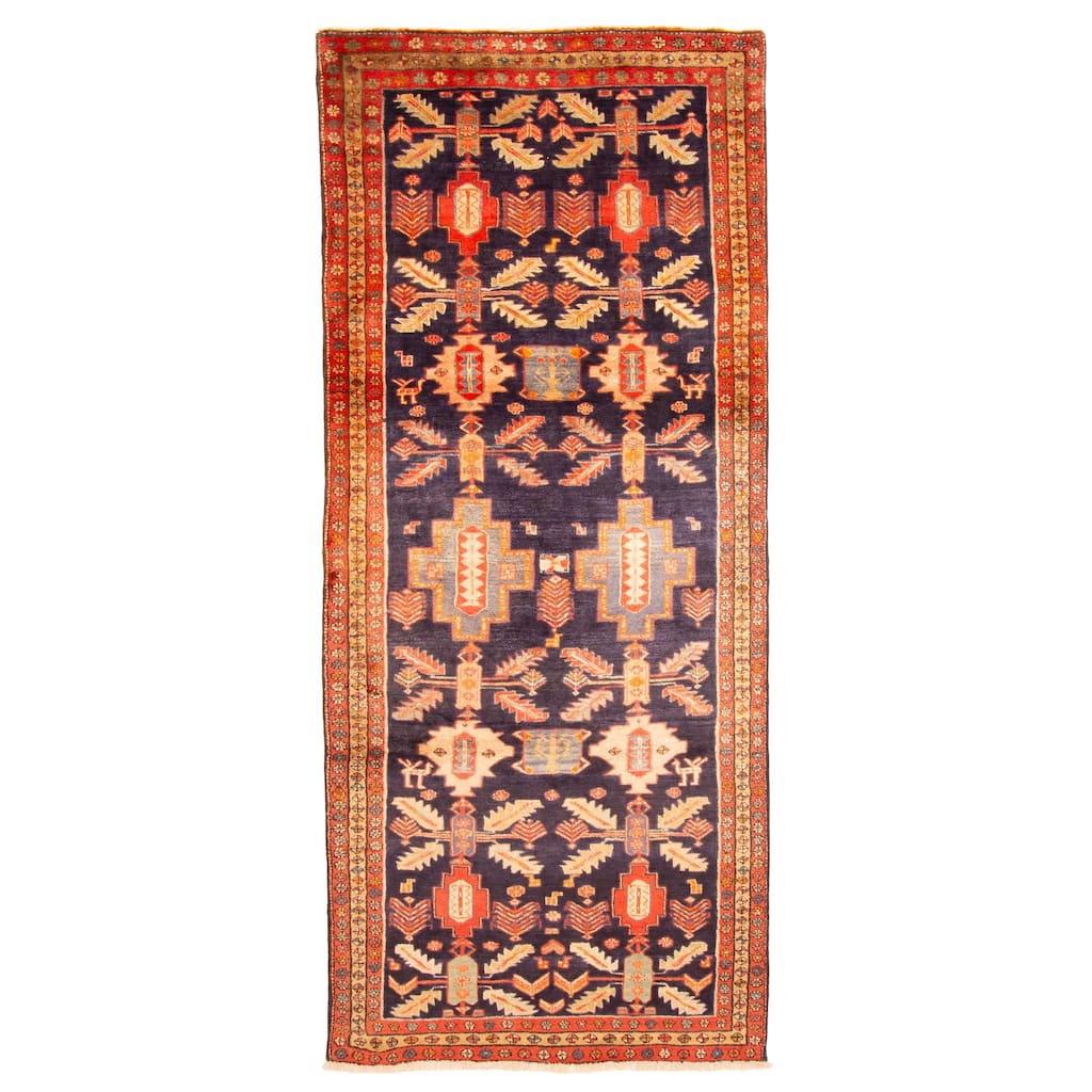 ECARPETGALLERY Hand-knotted Konya Anatolian Navy Wool Rug - 4'6 x 7'5