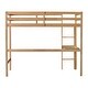 preview thumbnail 15 of 31, Twin High Loft Bed, Rubber Wood Loft Bed With Safety Guardrail, Built-In Desk, Ladder