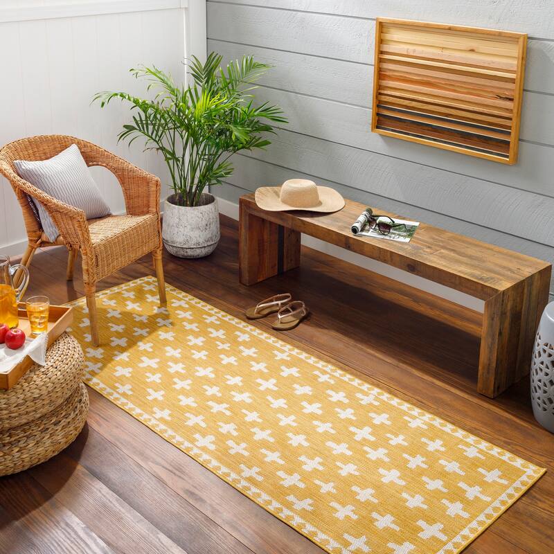 Livabliss Boronia Indoor/ Outdoor Mod Geometric Area Rug