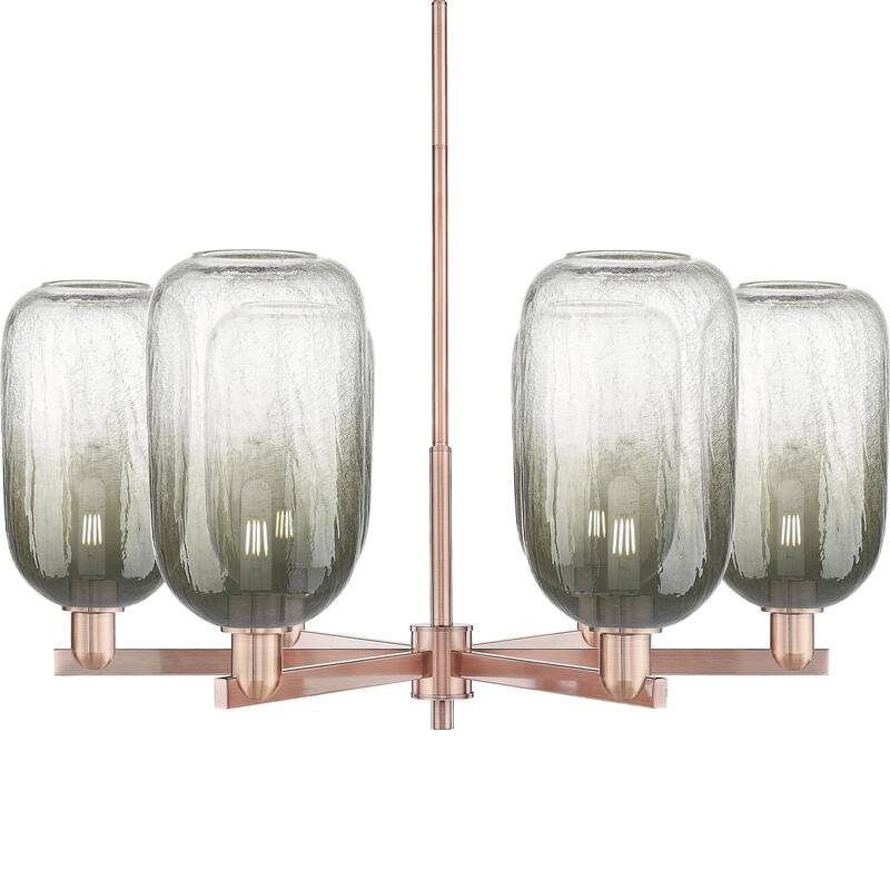 Innovations Lighting 716-6CR-17-24 Brookhaven Cloche Chandelier - Antique Copper / Slate