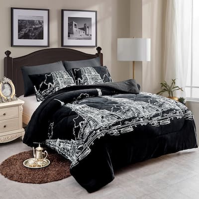 3 piece Fleece/ Sherpa Comforter Set
