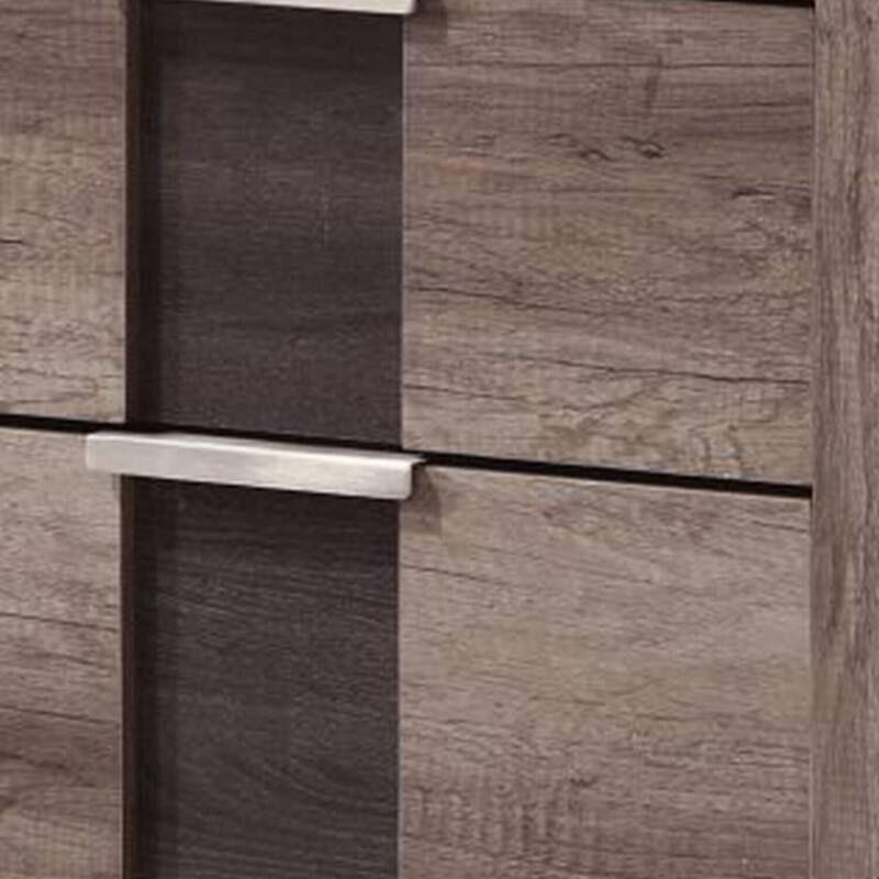Brown 2 Drawer 15.35 in. W Nightstand with Sturdy Hardware and Ample Storage