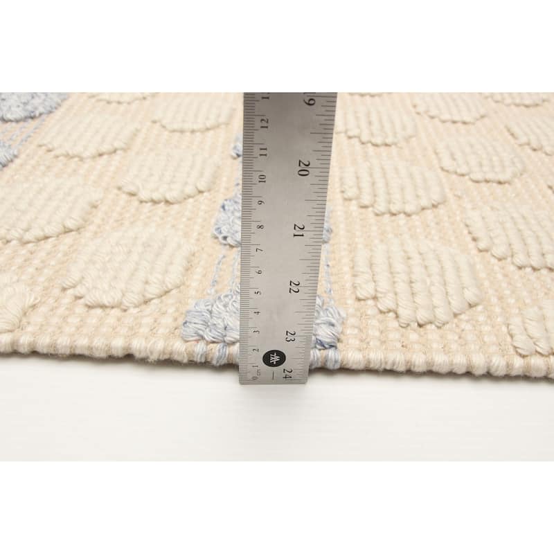 ECARPETGALLERY Braid weave Sienna Cream Wool Rug - 4'11 x 7'9