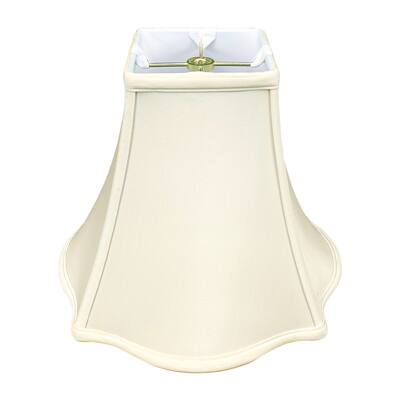 Royal Designs Fancy Square Bell Basic Lamp Shade, Eggshell, 4x10x8.5