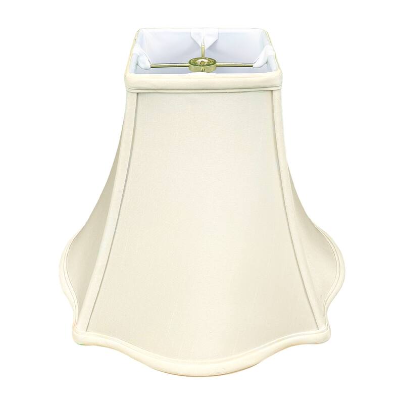 Royal Designs Fancy Square Bell Basic Lamp Shade, Eggshell, 6x14x11.5 - Set of 2