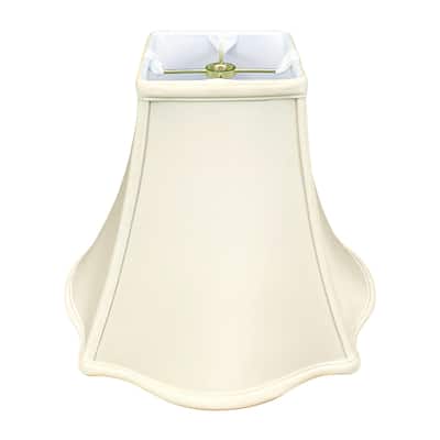 Royal Designs Fancy Square Bell Basic Lamp Shade, Eggshell, 6x14x11.5