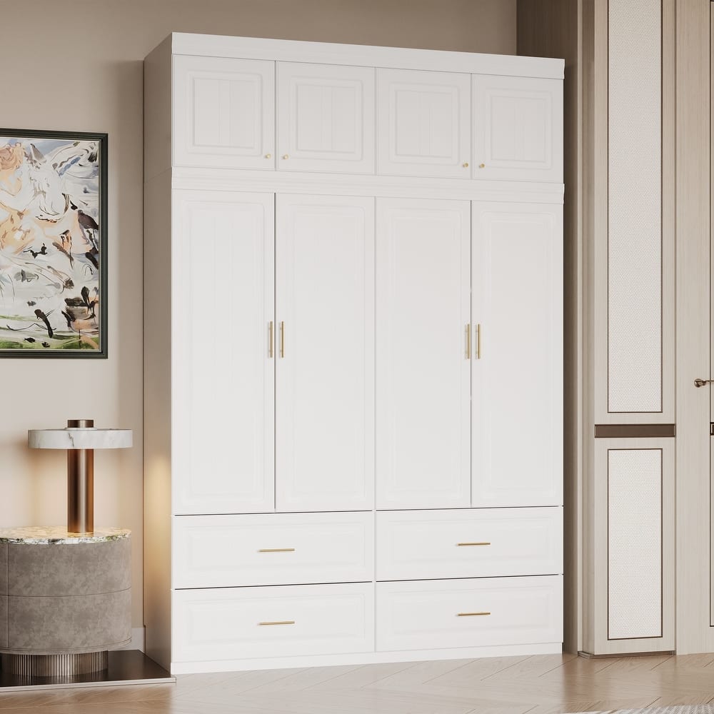 Closet Organizatin Armoires Wardrobes Hanging 4 Drawers Large Storage