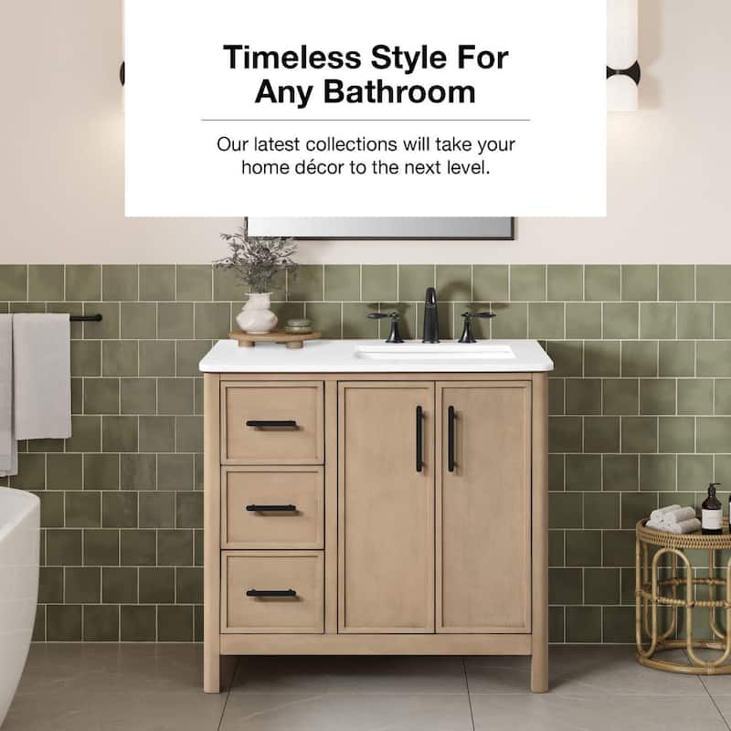 Ove Decors SOLAS-36 Solas 36" Free Standing Single Basin Vanity Set