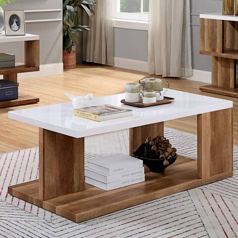 Furniture of America Rone Contemporary Brown 47-inch 1-shelf Coffee Table