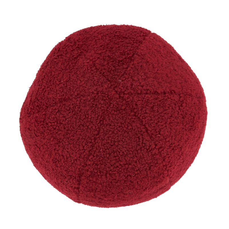 Fluffy Fun Faux Fur Ball Poly Filled Throw Pillow