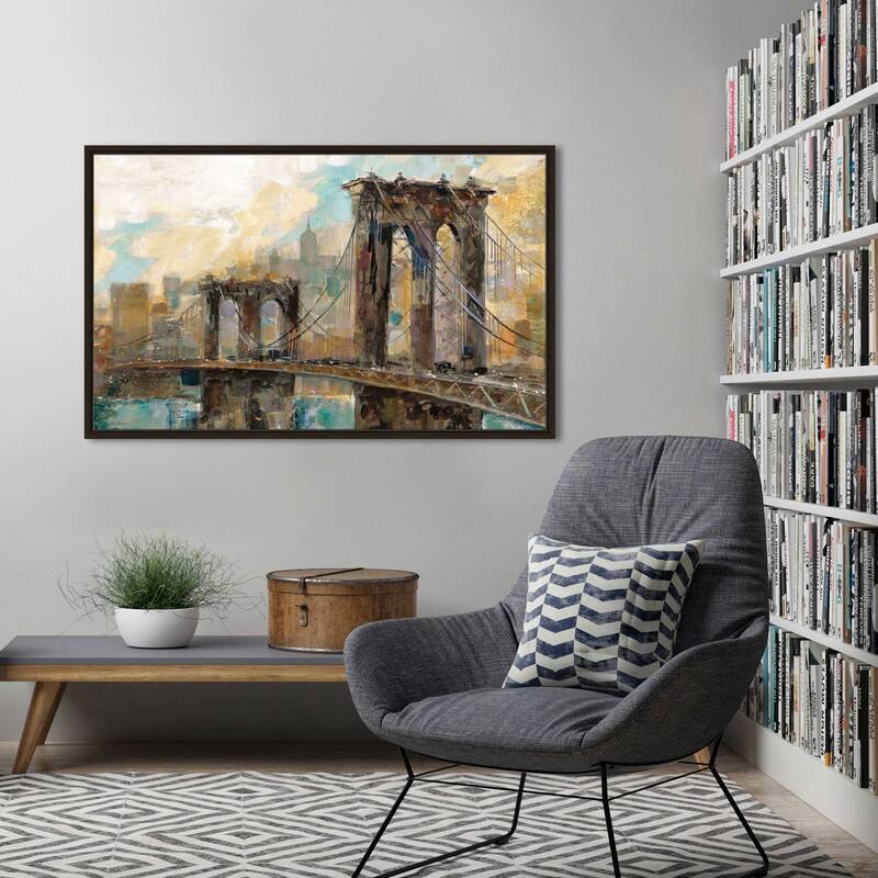 "Manhattan Memories" by Ruane Manning Print on Floating Canvas