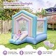preview thumbnail 15 of 20, Gymax Kids Bounce House w/ Slide Basketball Rim Inflatable Basketball
