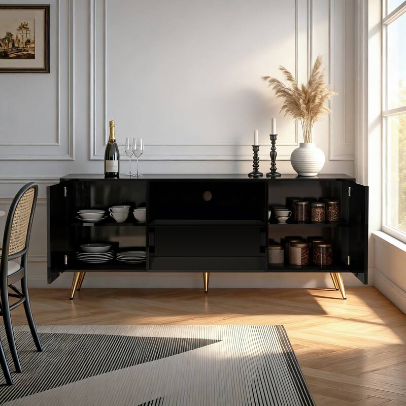 Modern Console TV Stand with Storage - 67"×25.6"