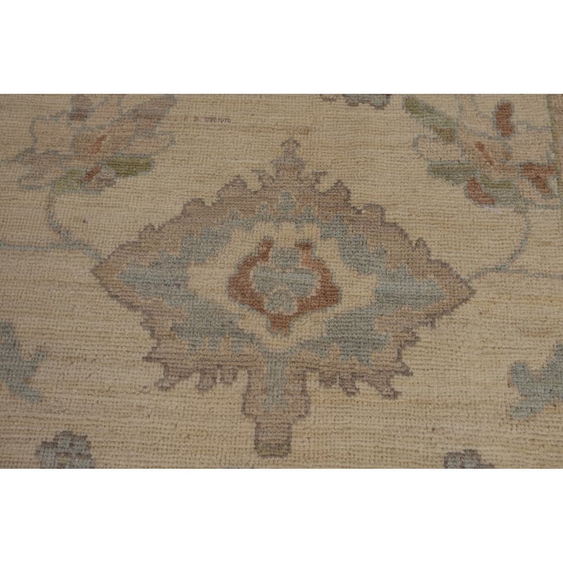 Vegetable Dye Oushak Turkish Large Area Rug Hand-Knotted Wool Carpet - 10'3"x 14'1"