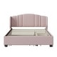 preview thumbnail 27 of 28, Queen Size Upholstered Platform Bed with 1 Twin Size Trundle Bed Frame