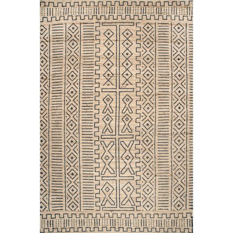 Nuloom Micaela Tribal Braided Jute Area Rug