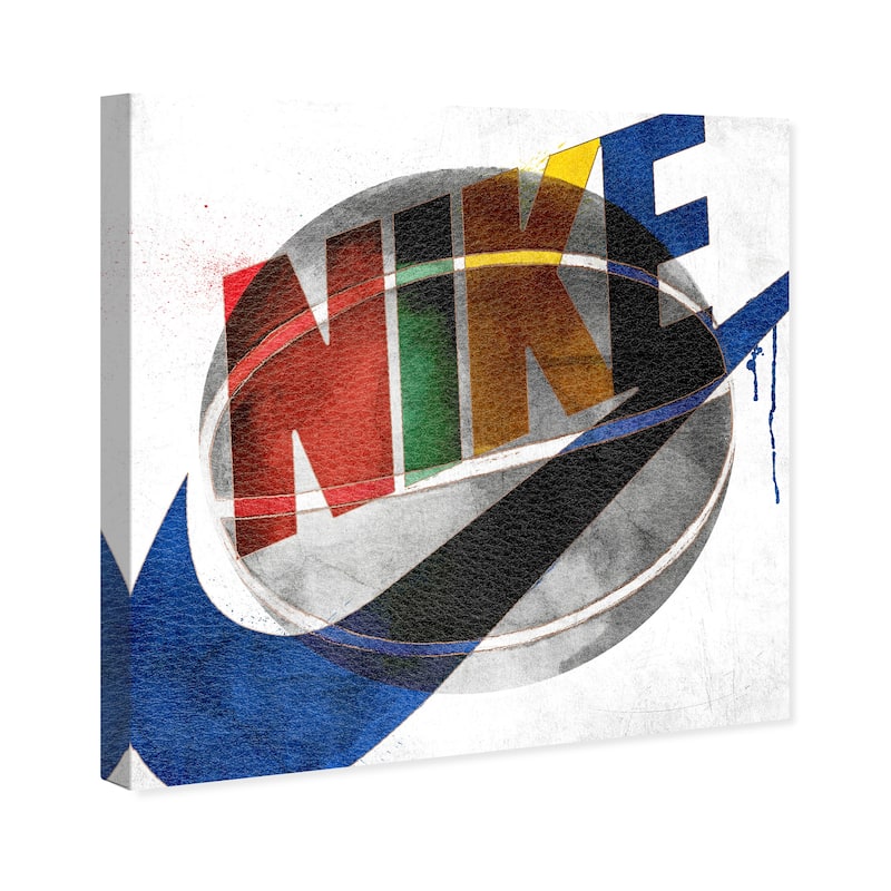 Wynwood Studio Canvas Sports and Teams Basketball Design Bold Blue and Modern & Contemporary Wall Art Canvas Print