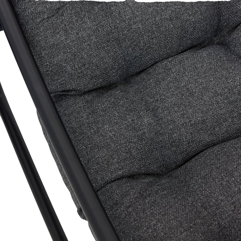 Outdoor Patio Scoop Rocking Lounge Chair with Cushions
