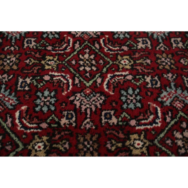 Hand Knotted Oriental 100% Wool Carpet Traditional Medallion Red Bidjar Area Rug - 11' 5'' X 8' 4''