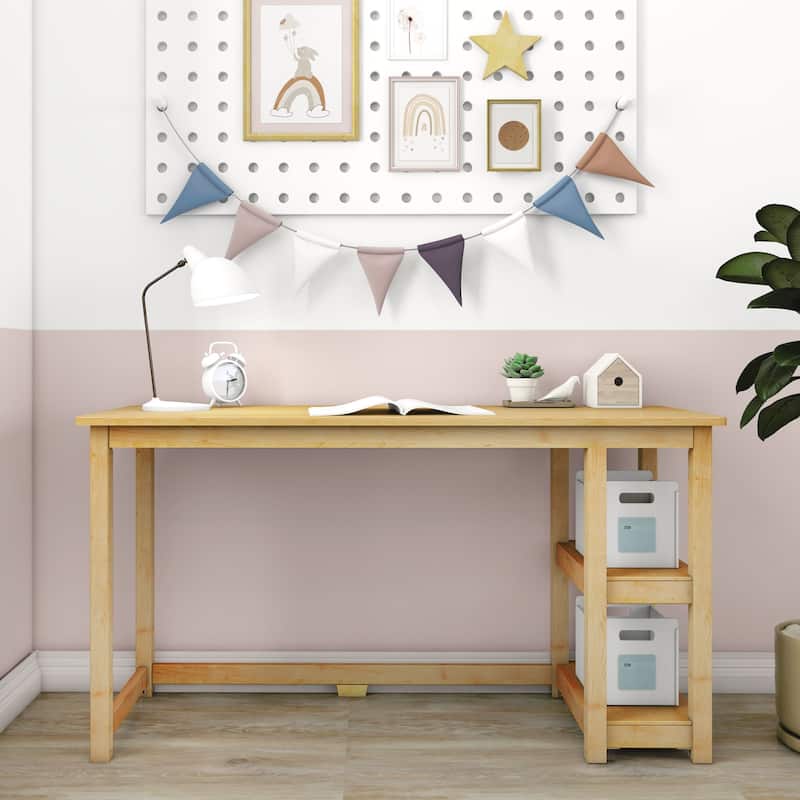 Max and Lily Desk with Bookshelves