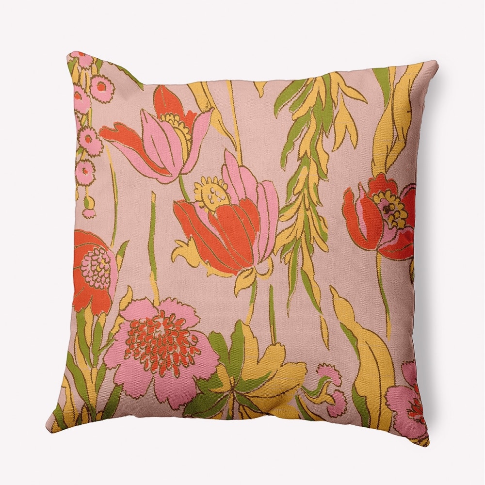 Bold Flower Garden Decorative Indoor Pillow