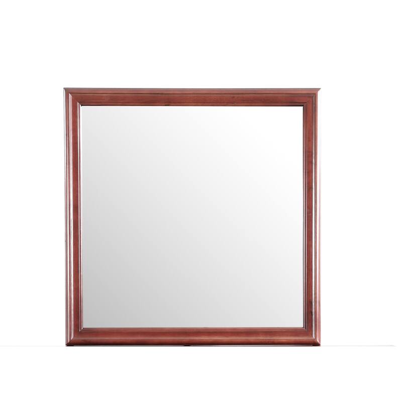 GDF Studio - Louis Phillipe Traditional Particle Board Mirror with Low Distortion Glass