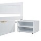 preview thumbnail 8 of 12, Full Size Platform Bed with Storage Drawer and Two Shelves, No Box Spring Needed, Sturdy MDF Construction