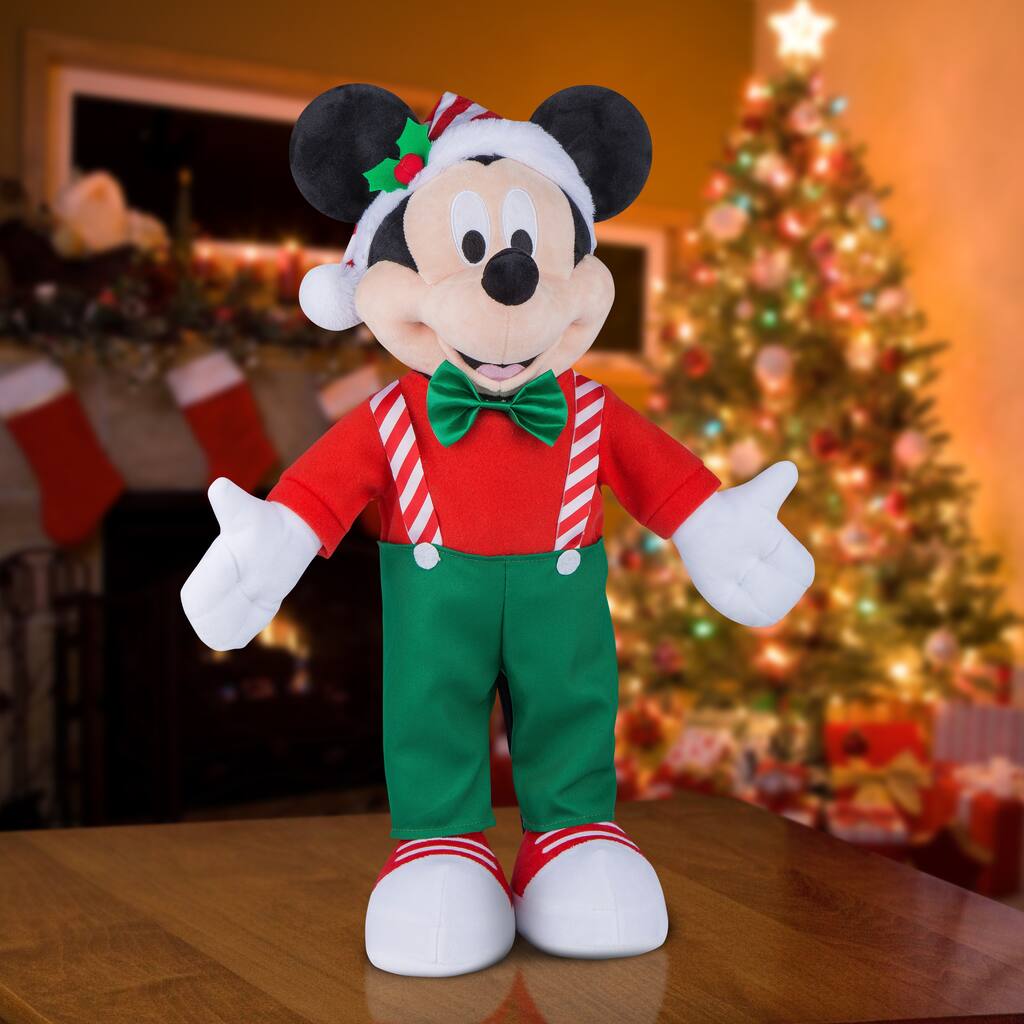 Gemmy Holiday Greeter Mickey as Cute Elf OPP Disney, Multicolored