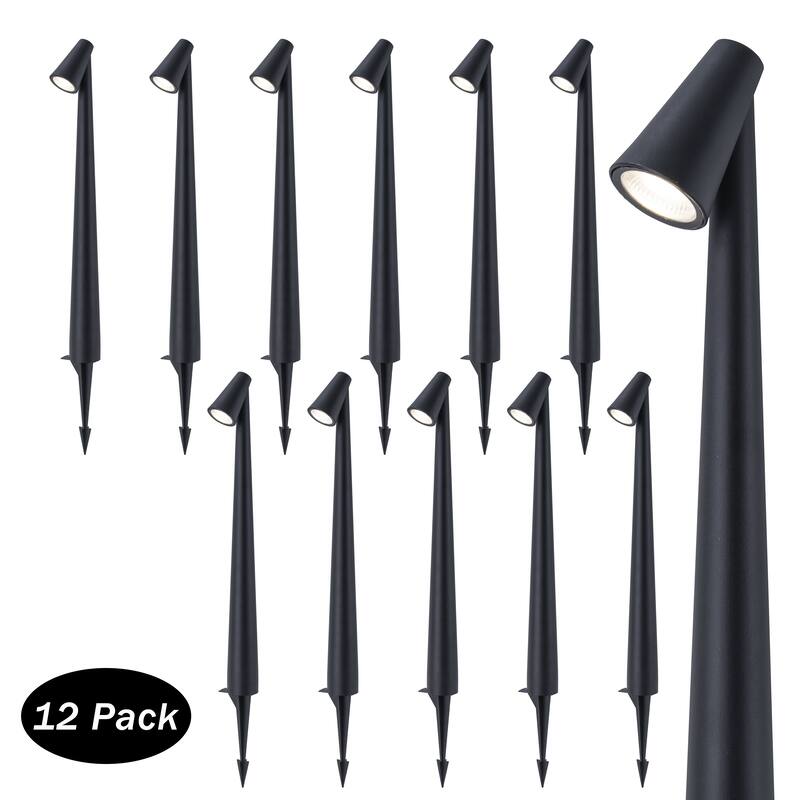 C Cattleya Low-Voltage Matte Black Aluminum 3000K LED Outdoor Path Light