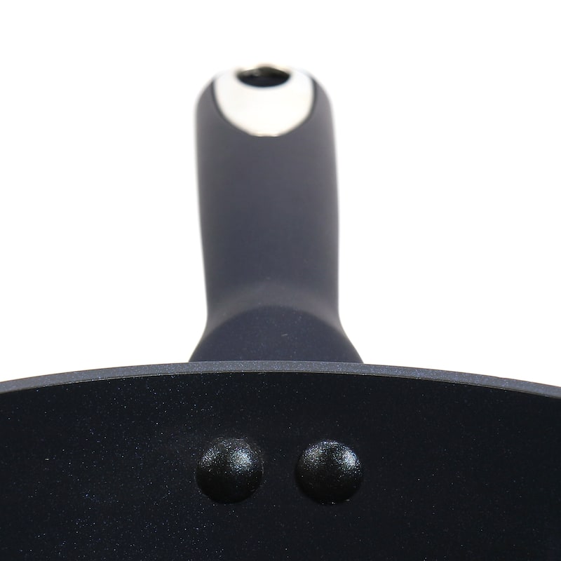 1.9 Quart Ceramic Nonstick Aluminum Saucepan with Lid in Dark Blue